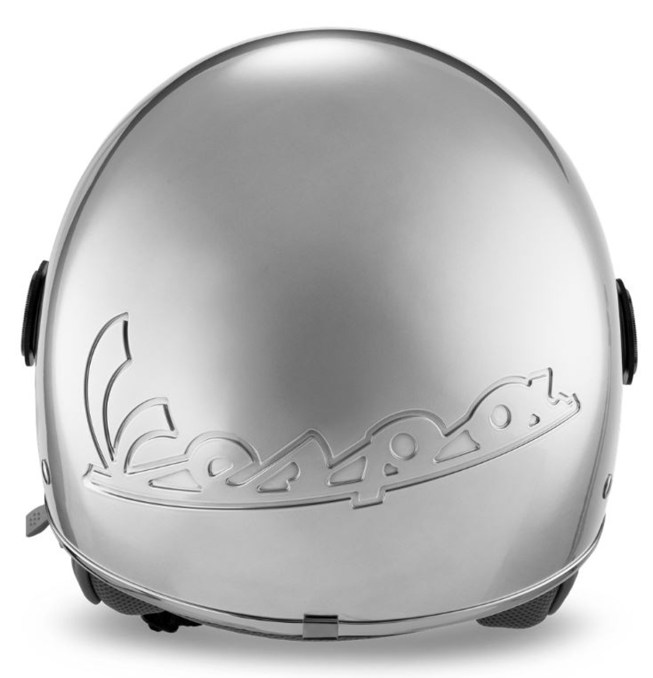Casco jet Vespa Visor 4.0 DEC Blade plateado mate - S