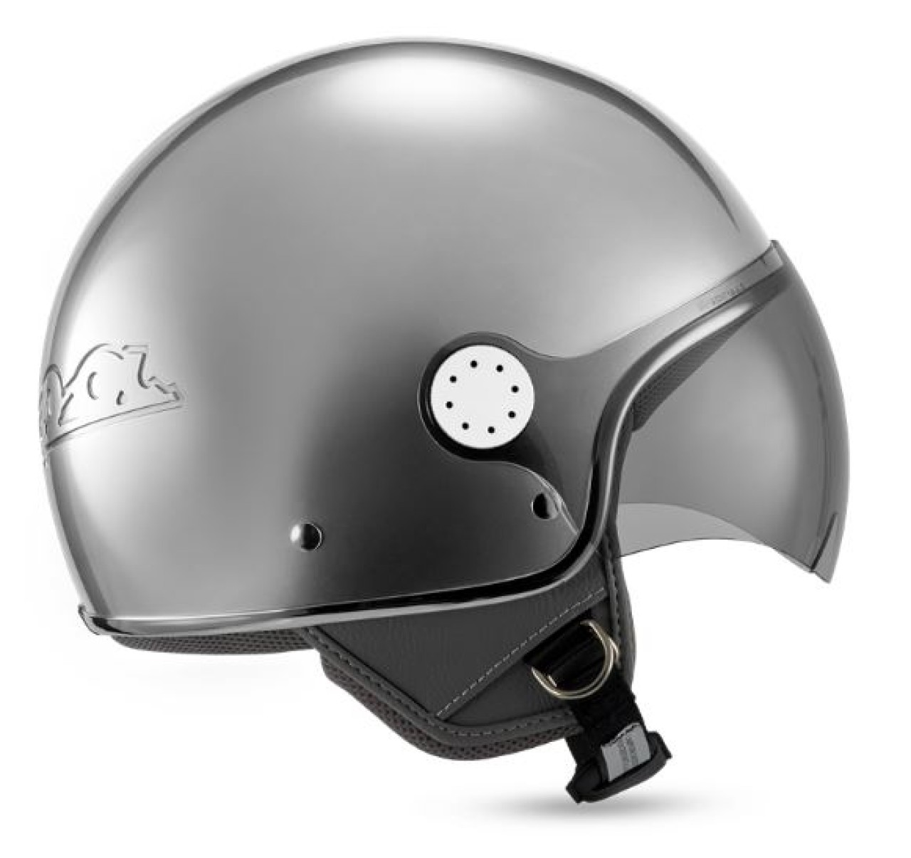 Casco jet Vespa Visor 4.0 DEC Blade plateado mate - S