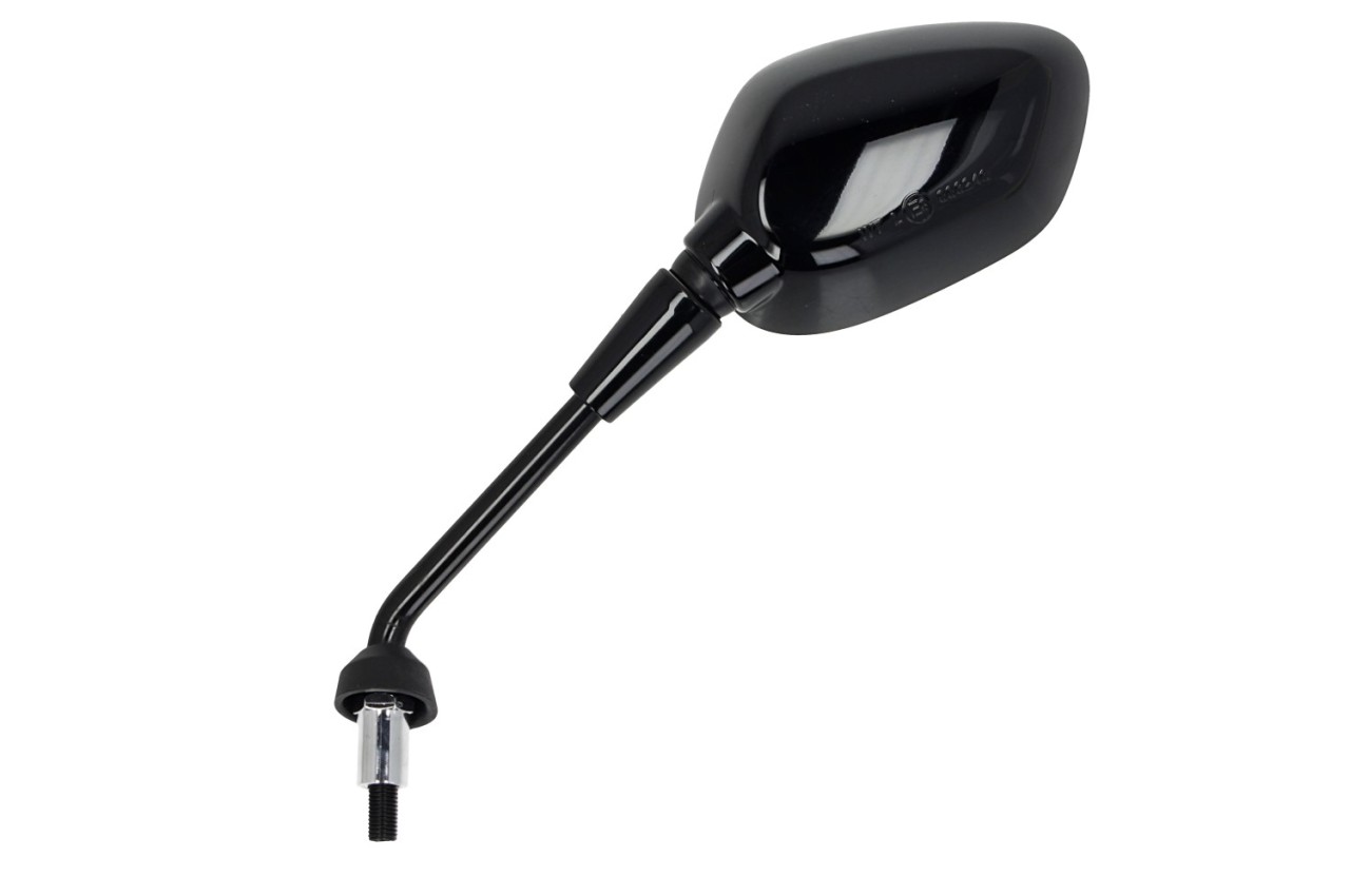 Retrovisor original, izquierdo, M10, rosca izquierda, negro, brillante, Vespa GTS, 2023-